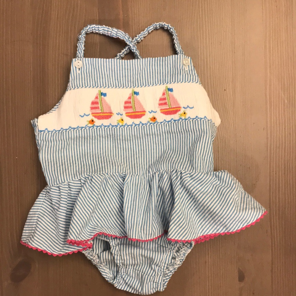 Smocked Swimming Suit, 18 months